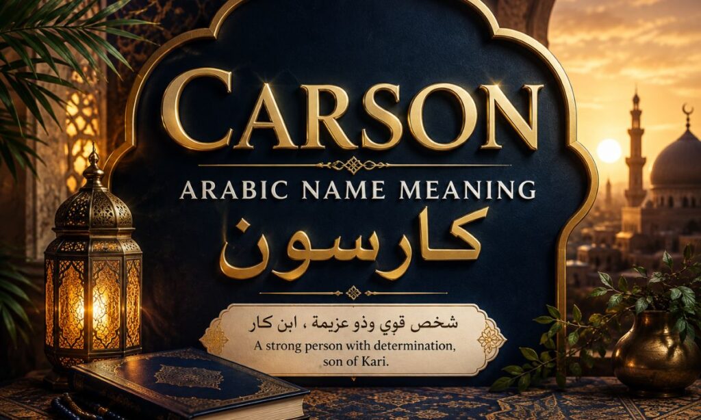 Carson Arabic Name Meaning