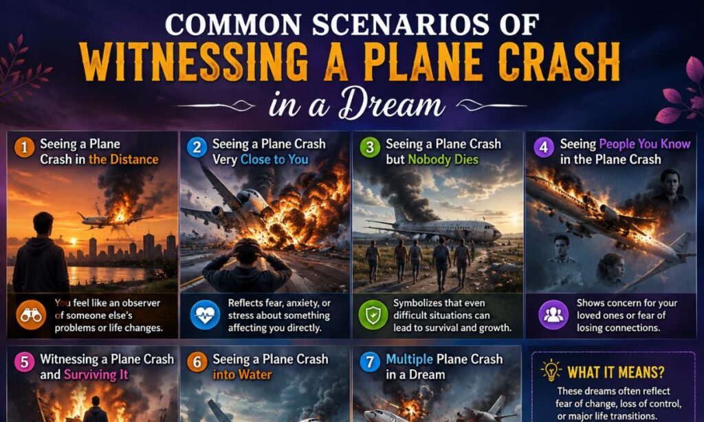 Common Scenarios of Witnessing a Plane Crash in a Dream