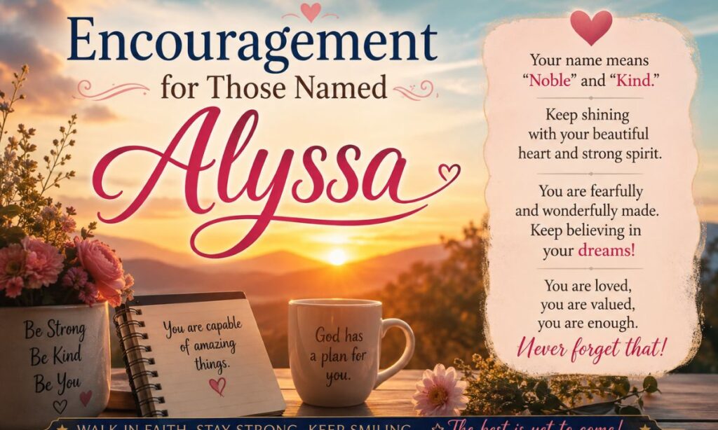 Encouragement for Those Named Alyssa