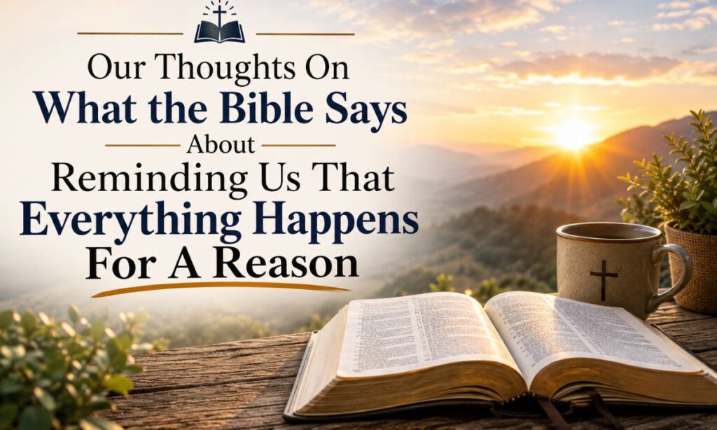 Our Thoughts On What the Bible Says About Reminding Us That Everything Happens For A Reason