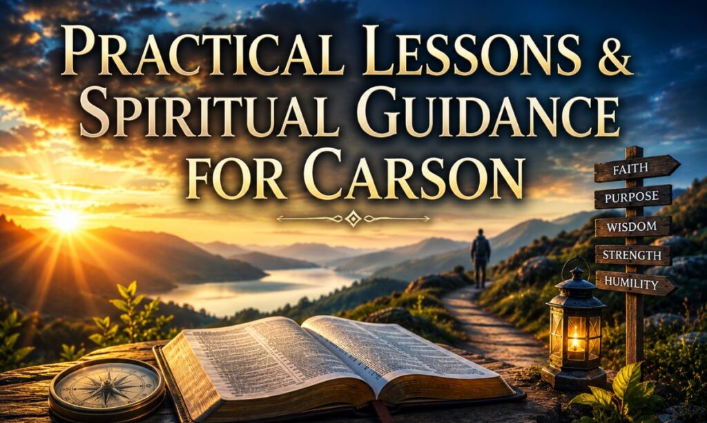 Practical Lessons & Spiritual Guidance for Carson