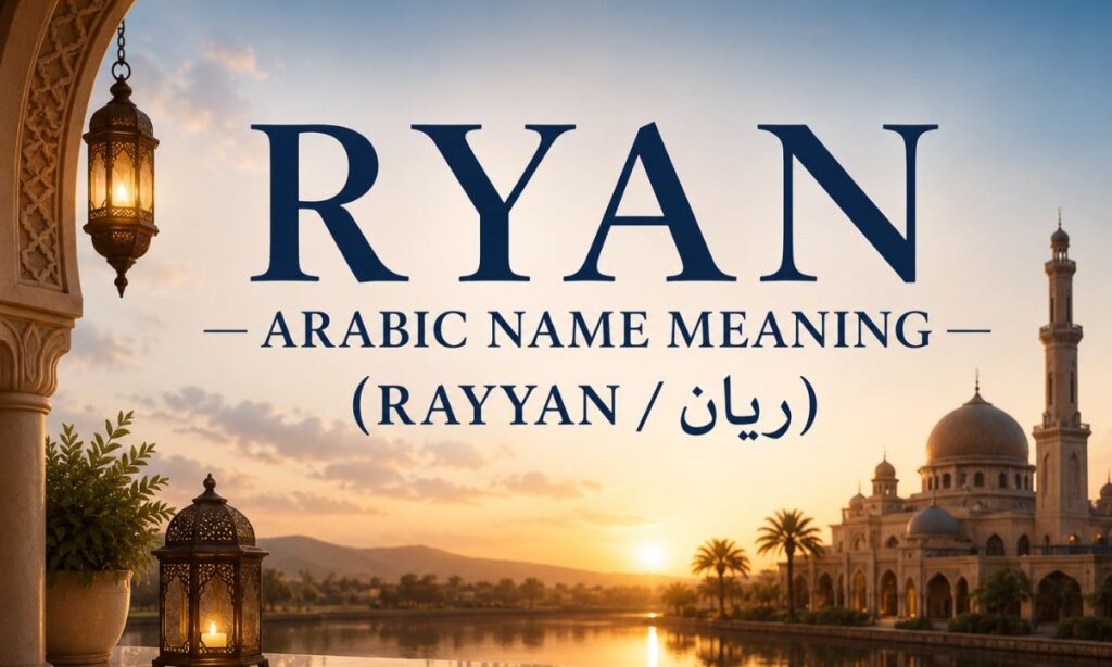 Ryan — Arabic Name Meaning (Rayyan ريان)