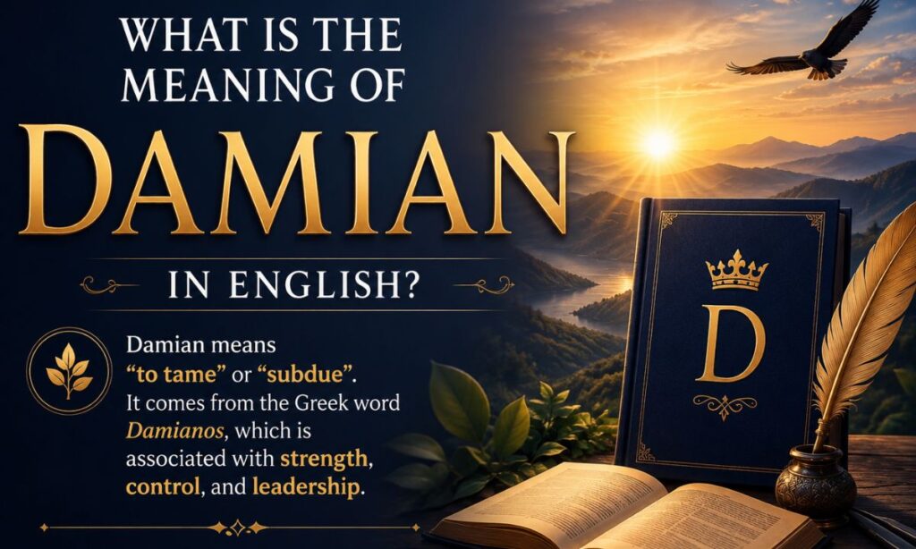 What Is the Meaning of Damian in English