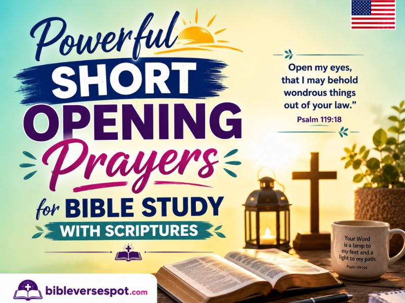 Powerful Short Opening Prayers for Bible Study with Scriptures