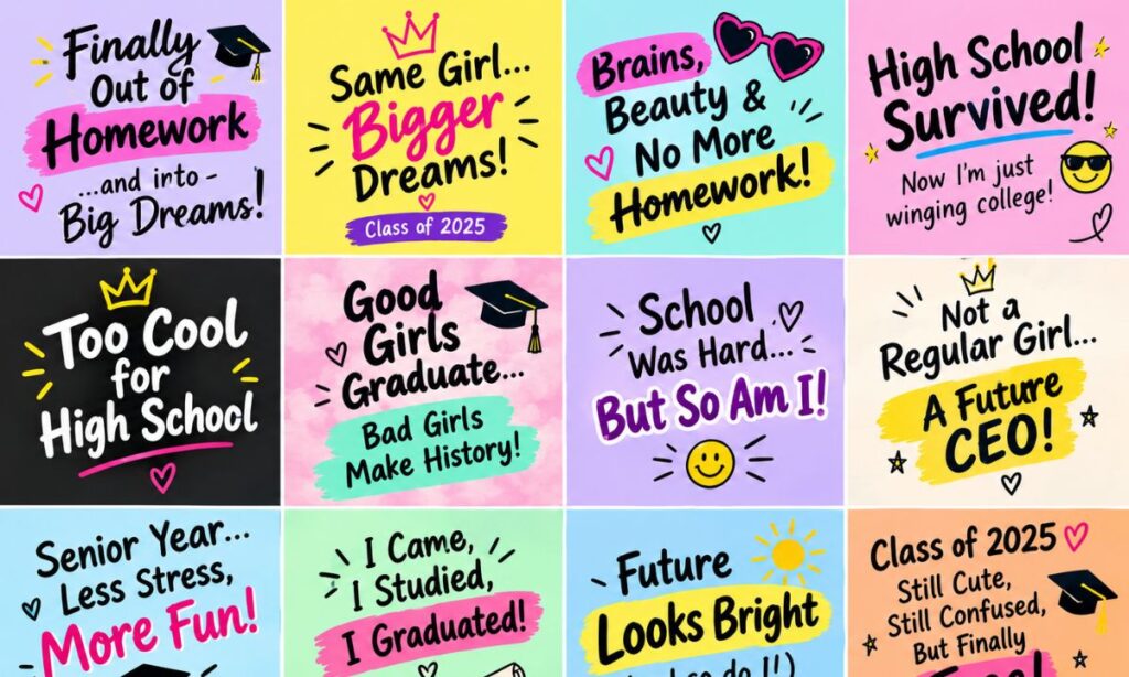 Short Funny Senior Quotes for Girls