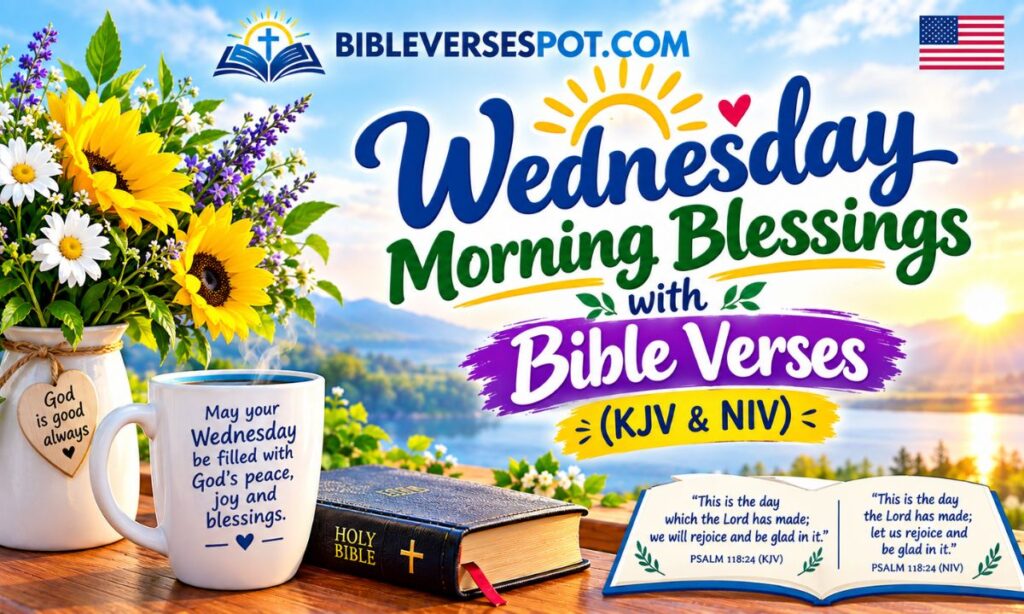 Wednesday Morning Blessings with Bible Verses (KJV & NIV)