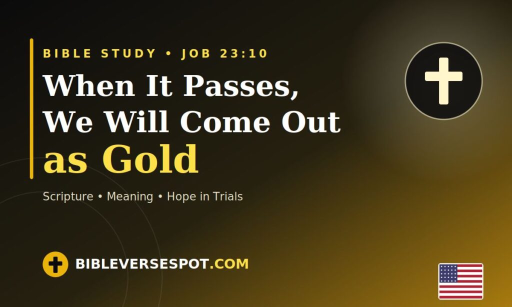 When It Passes, We Will Come Out as Gold