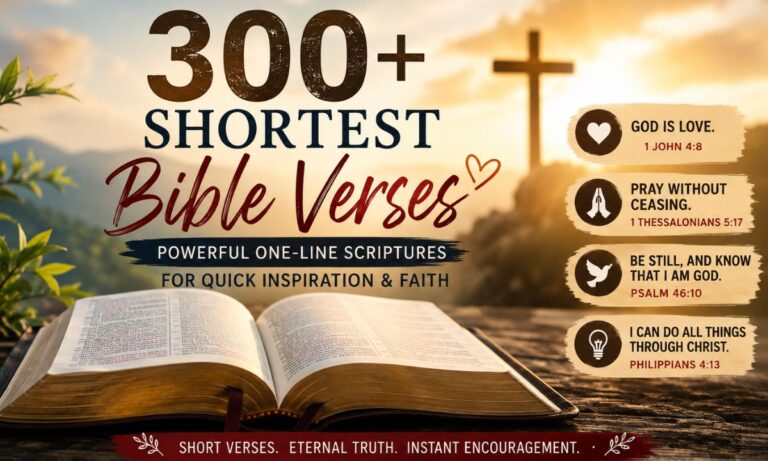 300+ Shortest Bible Verses Powerful One-Line Scriptures for Quick Inspiration & Faith