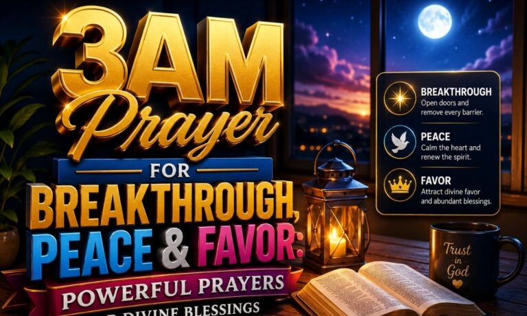 3AM Prayer for Breakthrough, Peace & Favor Powerful Prayers for Divine Blessings