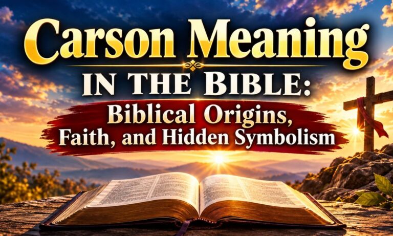Carson Meaning in the Bible Biblical Origins, Faith, and Hidden Symbolism