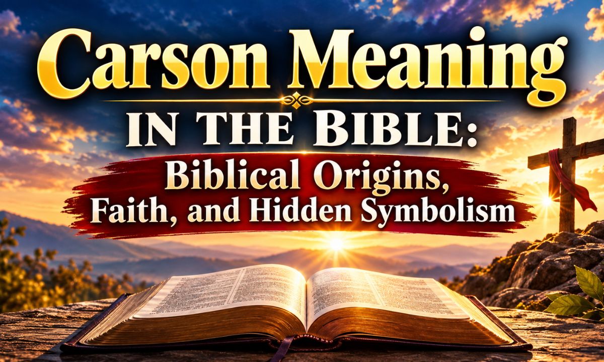 Carson Meaning in the Bible Biblical Origins, Faith, and Hidden Symbolism