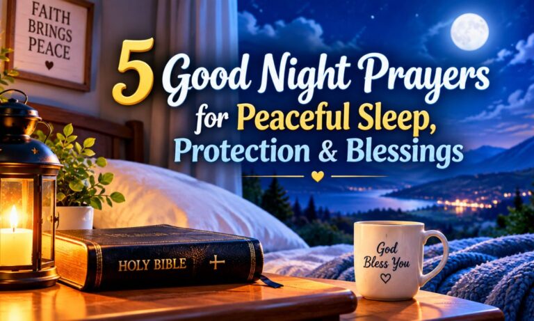 5 Good Night Prayers for Peaceful Sleep, Protection & Blessings 