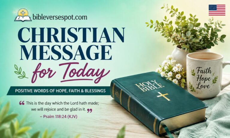 Christian Message for Today With Bible Verse Positive Words of Hope, Faith & Blessings