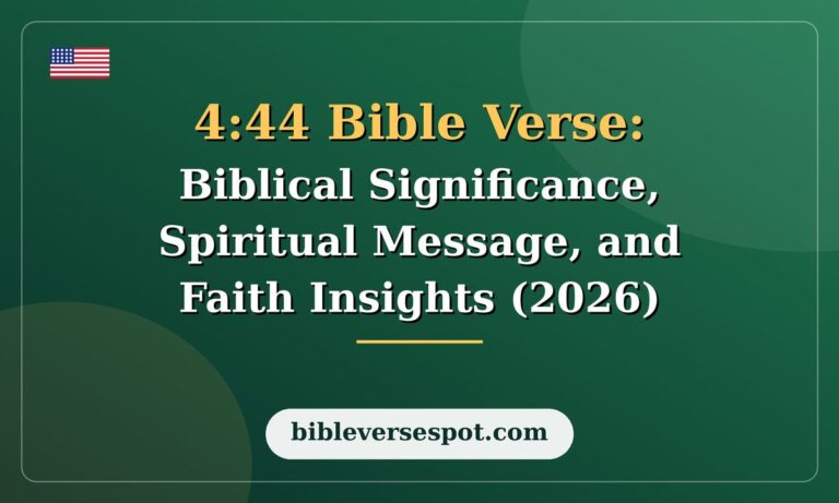444 Bible Verse Biblical Significance, Spiritual Message, and Faith Insights (2026) 